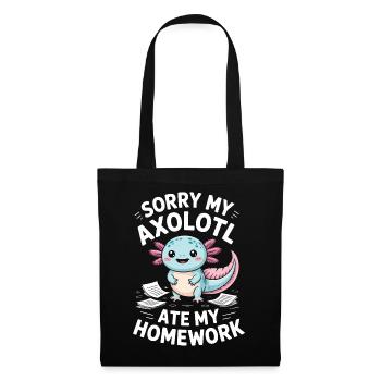 Axolotl Ate My Homework - Tote Bag - black - Front