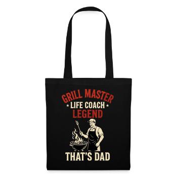 Grill Master Life Coach Legend - Papa Geschenk - Stoffbeutel - Schwarz - Vorne