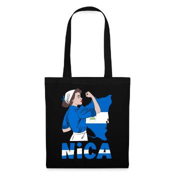 Fierté et Foyer du drapeau du Nicaragua - Sac en tissu - noir - Devant