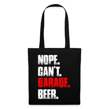 Non, je ne peux pas faire de garage de bière Amoureux de voitures Mécanicien automobile - Sac en tissu - noir - Devant