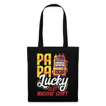 Dad Lucky Slot Machine Shirt Casino Gambling - Tote Bag - black - Front