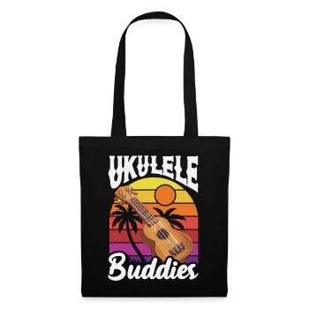 Retro Ukulele Buddies Vintage Hawaiian Musician - Tote Bag - black - Front
