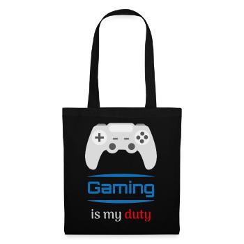 Gaming Is My Duty Gamer Controller - Stoffbeutel - Schwarz - Vorne