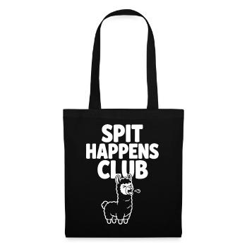 Spit Happens Club funny llama - Tote Bag - black - Front