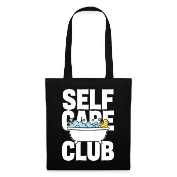 Self Care Club mit Schaumbad und Ente - Stoffbeutel - Schwarz - Vorne