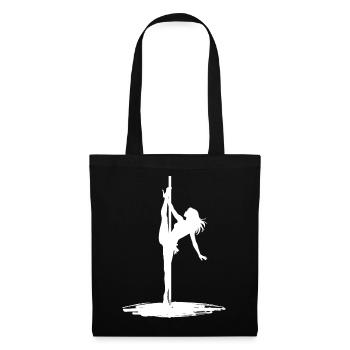 Pole Dance Silhouette – Aesthetic Art - Tote Bag - black - Front