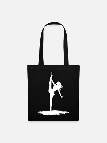 Pole Dance Silhouette – Ästhetische Kunst - Stoffbeutel - Schwarz
