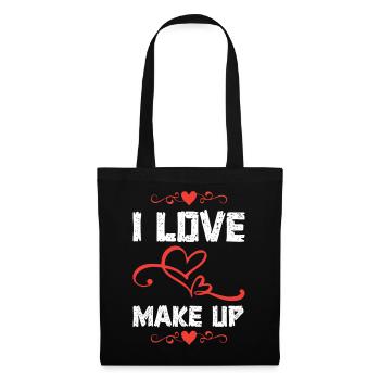 Love Make-up Herzdesign - Stoffbeutel - Schwarz - Vorne