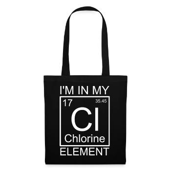 Im In My Element Chlorine Funny Swim Team Swimming - Stoffbeutel - Schwarz - Vorne