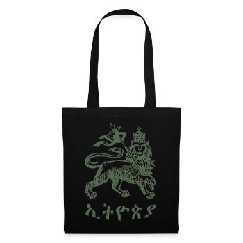 Lion of Judah Jah Rastafari Rasta Reggae Roots - Stoffbeutel - Schwarz - Vorne