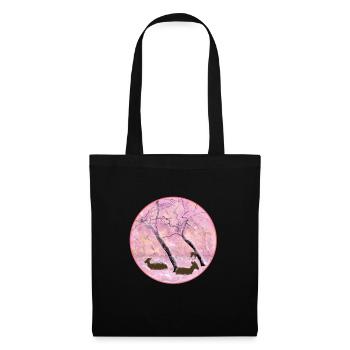 fleurs de cerisiers japonais femme - Sac en tissu - noir - Devant