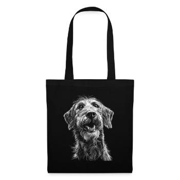 Irish Wolfhound Portrait Dog Dog Wolfhound - Tote Bag - black - Front