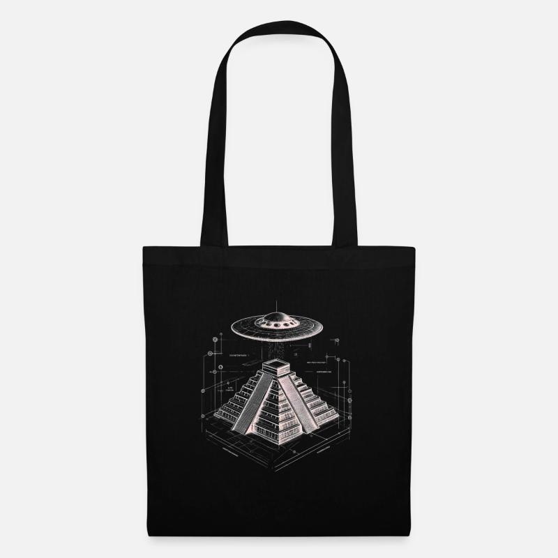 Ufo Pyramide - Stoffbeutel - Schwarz