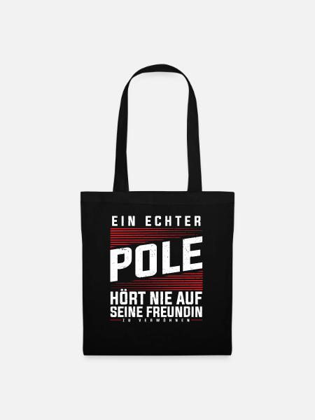 Polen - Ein Echter Pole - Stoffbeutel - Schwarz