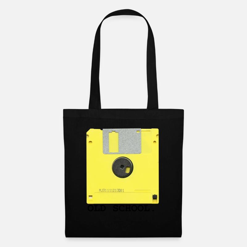 floppy disk old school retro - Tote Bag - black