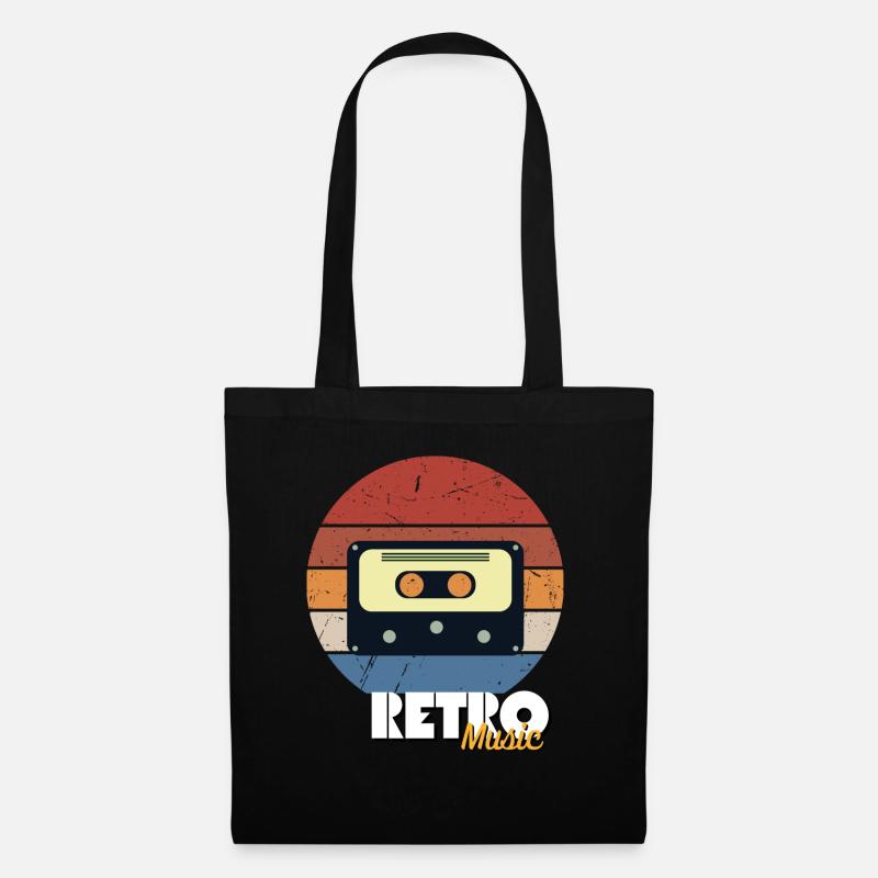 Colorful Retro Theme Design - Stoffbeutel - Schwarz