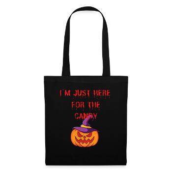Terrible inscription sur holloween. J’aime les bonbons. - Sac en tissu - noir - Devant