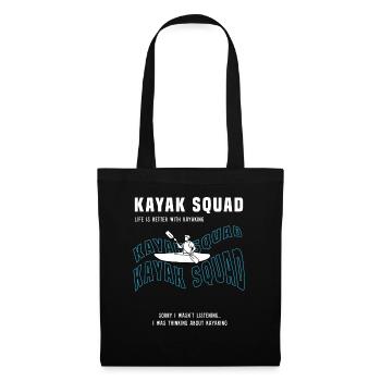 Kayak Squad Ironic Saying Sports nautiques Kayak - Sac en tissu - noir - Devant