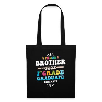 Proud Brother of a 1st Grade Class of 2023 - Tote Bag - black - Front