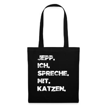 cool perserkatze geschenk weihnachten lustig - Stoffbeutel - Schwarz - Vorne