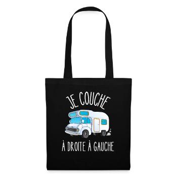 je couche à droite à gauche - Sac en tissu - noir - Devant