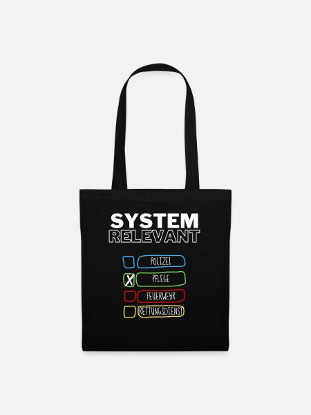 Systemrelevant | Pflege - Stoffbeutel - Schwarz