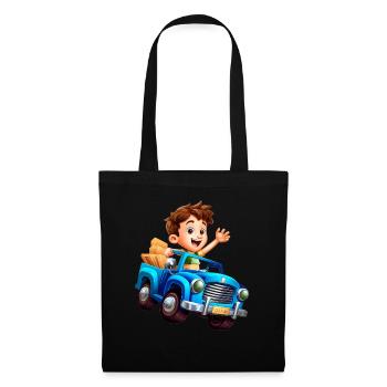 Le garçon et la voiture - Sac en tissu - noir - Devant