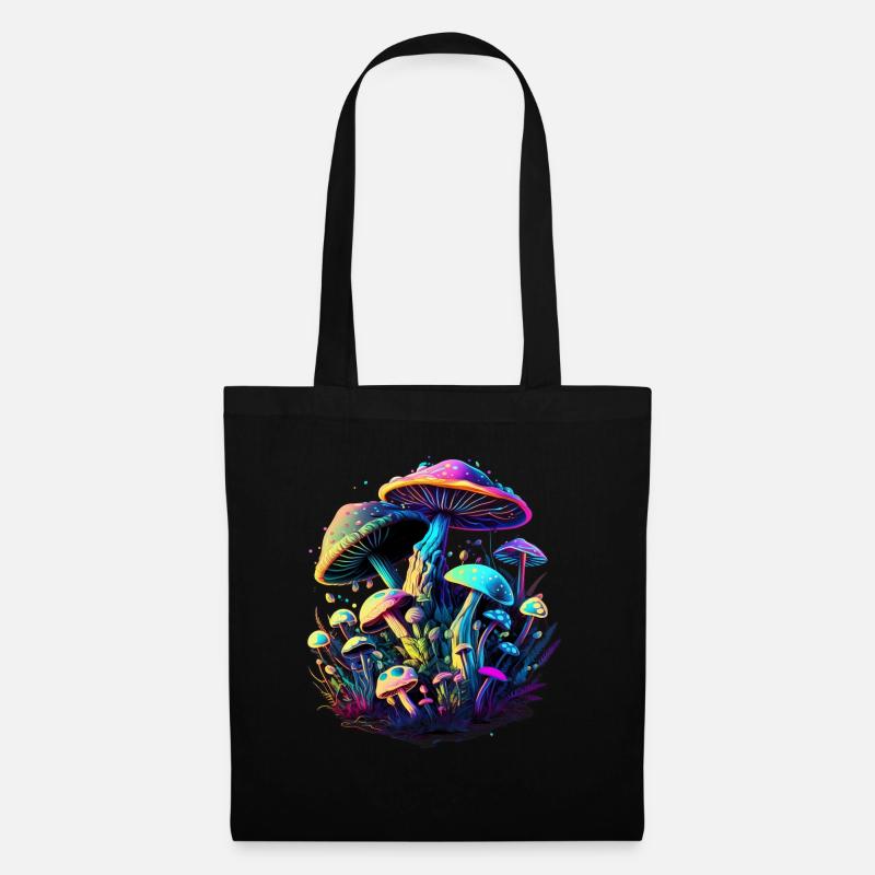 Psychedelic Mushroom - Stoffbeutel - Schwarz