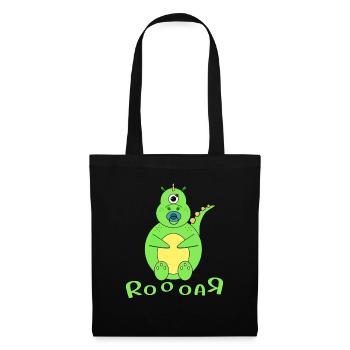 Dino Baby Name Garçon - Sac en tissu - noir - Devant