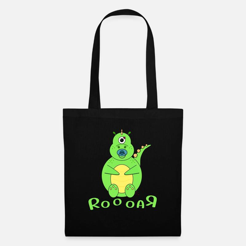 Dino Baby Name Boy - Tote Bag - black