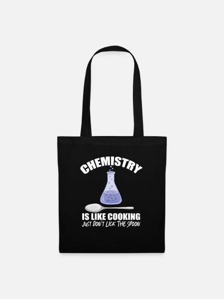 Chemie ist wie Kochen - Stoffbeutel - Schwarz