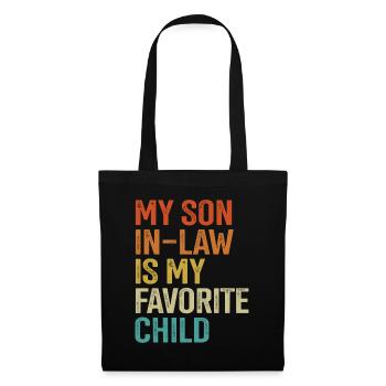 Mon gendre est mon enfant préféré Funny Family - Sac en tissu - noir - Devant