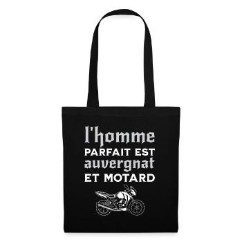 L'Homme Parfait Est Auvergnat Motard - Sac en tissu - noir - Devant