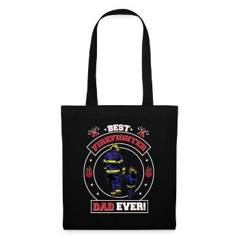 Firefighter - Father and Son Fire Brigade 112 - Tote Bag - black - Front