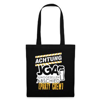 JGA (Achtung) - Stoffbeutel - Schwarz - Vorne