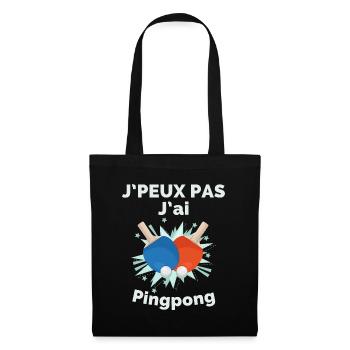 I can't I have pingpong - Tote Bag - black - Front