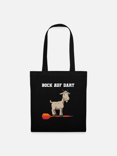 Bock auf Dart Dartpfeil Dartscheibe Dartspieler - Stoffbeutel - Schwarz