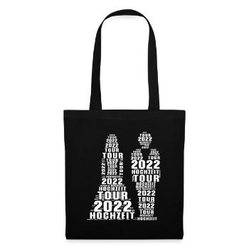 Hochzeit Tour 2022 Junggesellen T-Shirt Geschenk - Stoffbeutel - Schwarz - Vorne