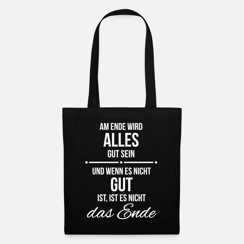 Ende gut alles gut - Stoffbeutel - Schwarz