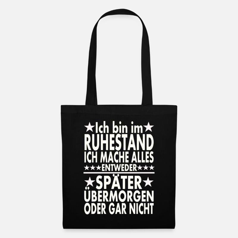 Ruhestand - Stoffbeutel - Schwarz