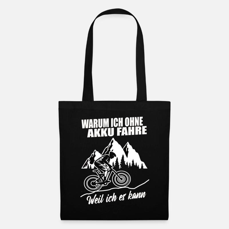 Ohne Akku - Stoffbeutel - Schwarz