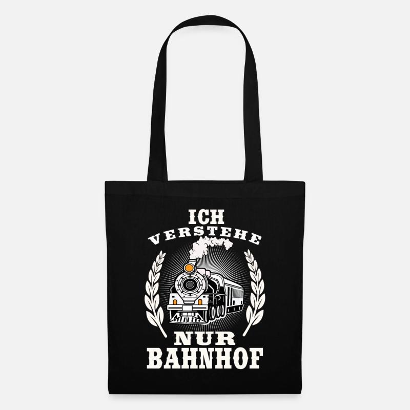 Ich verstehe nur Bahnhof - Stoffbeutel - Schwarz