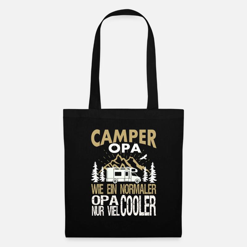 camper opa - Stoffbeutel - Schwarz