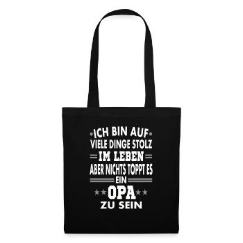 Ich bin Opa - Stoffbeutel - Schwarz - Vorne