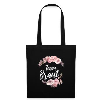 Team Braut - Stoffbeutel - Schwarz - Vorne