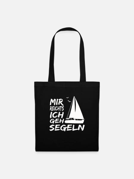 Mir reicht es ich geh Segeln - Stoffbeutel - Schwarz