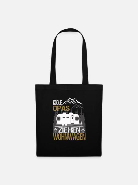 Coole Opas ziehen Wohnwagen. - Stoffbeutel - Schwarz
