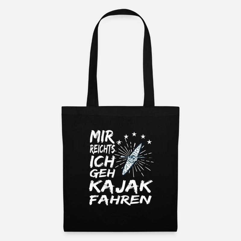 Kajak Geschenk - Stoffbeutel - Schwarz