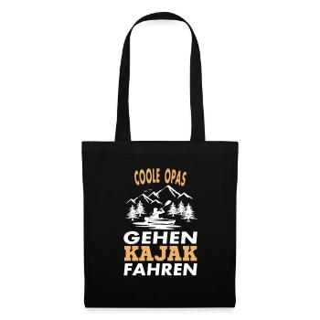 Kajak lustiger Spruch - Stoffbeutel - Schwarz - Vorne
