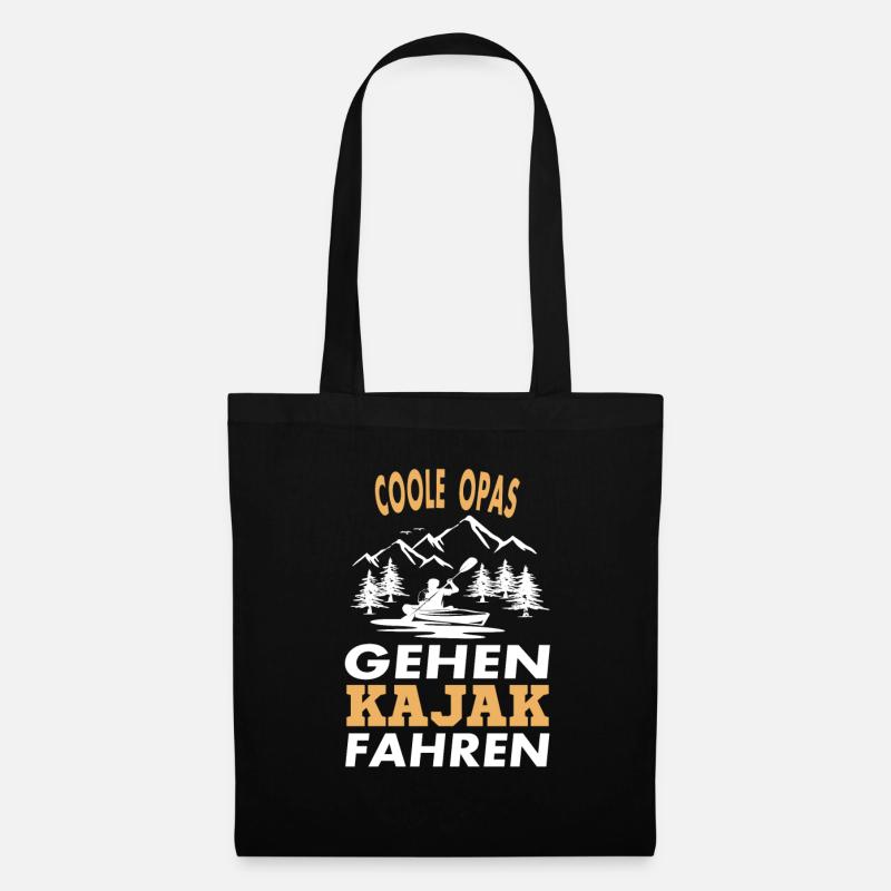 Kajak lustiger Spruch - Stoffbeutel - Schwarz